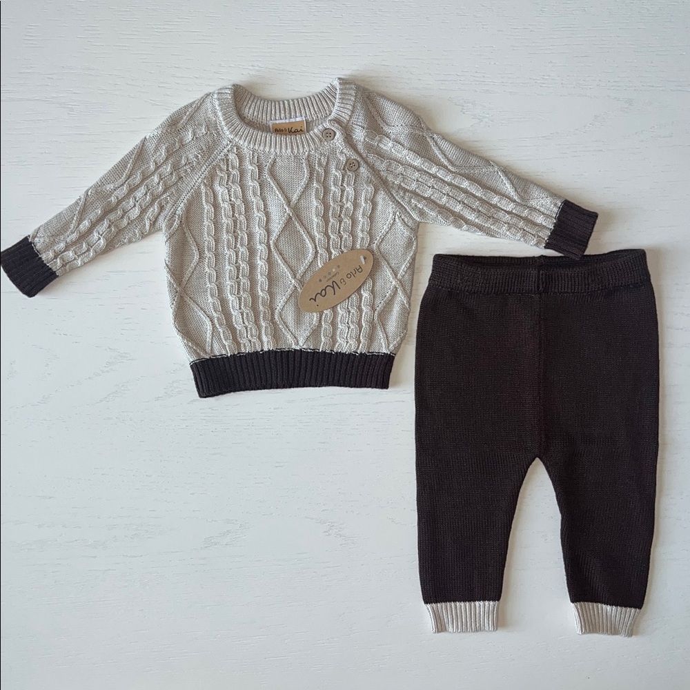 Arlo and Kai Baby Boy Knit Sweater Pants Set 3-6 6-9 12 months